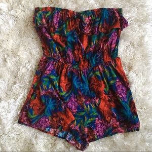 AMERICAN RAG watercolor floral romper size L